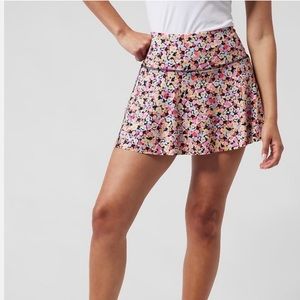 Athleta Ace Printed Volley Floral Lunaria 15.5" Tennis Running Skort